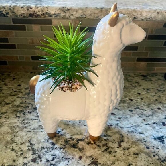 Alpaca Succulent Ceramic Flower Pot New - Picture 1 of 4